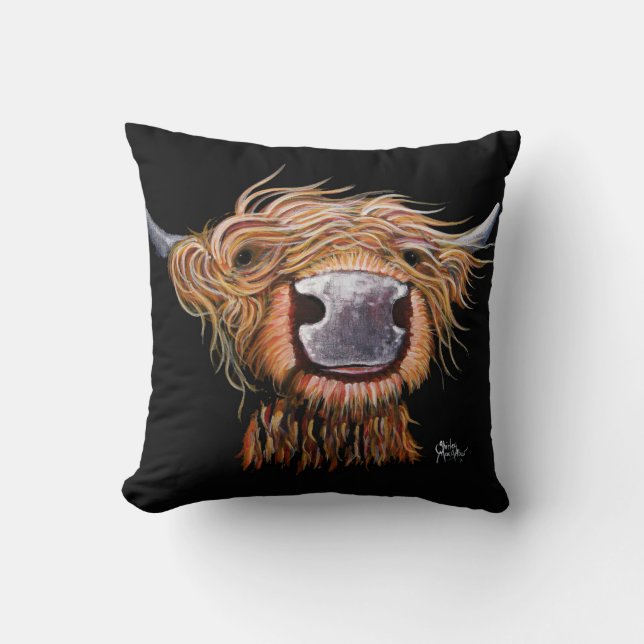 Highland Cow 'DashDougal' Dekorativ kudde Cushion (Framsida)