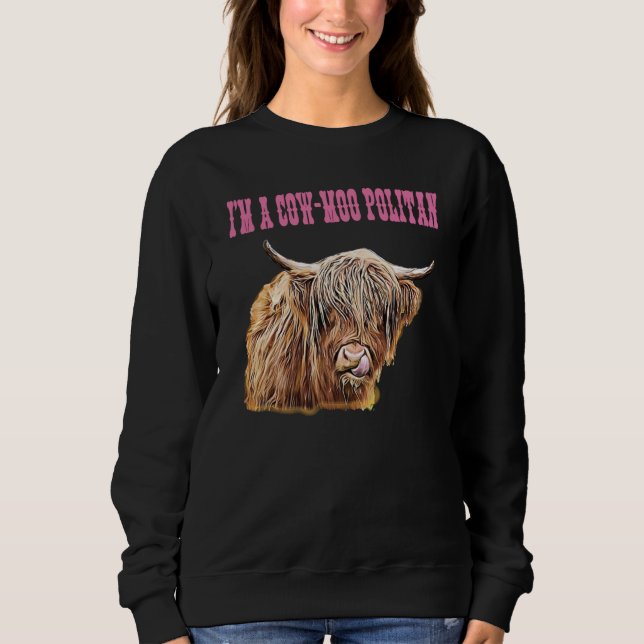 Highland Cow  Design I'm A Cow Moo Politan Fashion T Shirt (Framsida)