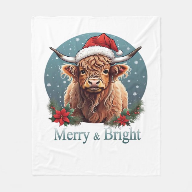 Highland Cow Essential T-Shirt Fleecefilt (Framsidan)