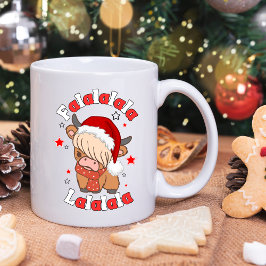 Highland Cow Festive God jul Kaffemugg