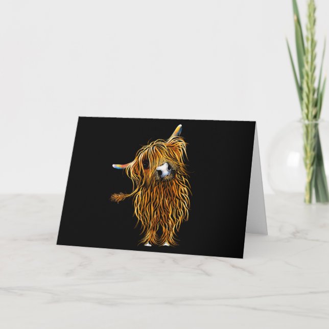 HiGHLaND CoW Hälsning CaRD CoooWeee Kort (Framsida)