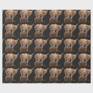 Highland Cow "Henry" Wrapping Papper Presentpapper