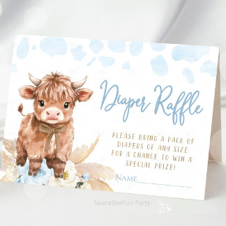 Highland Cow Holy Cow baby boy shower  Tilläggskort