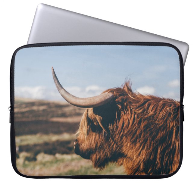 HIGHLAND COW LAPTOP FODRAL (Framsidan)