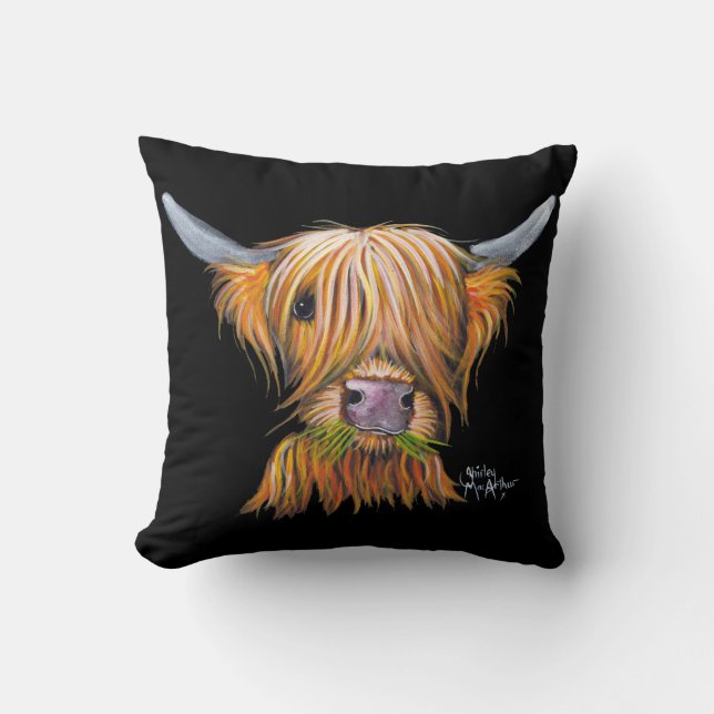 Highland Cow 'Little Viking' Dekorativ kudde Cushi (Framsida)