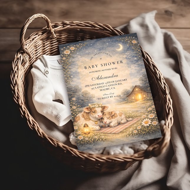 Highland Cow Meadow Baby Shower Inbjudningar (Skapare uppladdad)