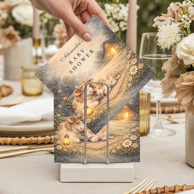 Highland Cow Meadow Baby Shower Pappersservett (Skapare uppladdad)