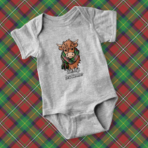 Highland Cow med Boyd Tartan Scarf T Shirt