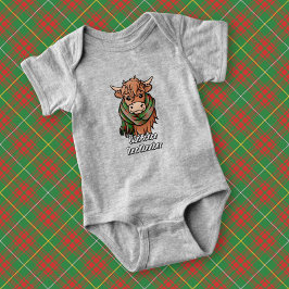 Highland Cow med Bruce Hunting Tartan Scarf T Shirt