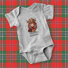Highland Cow med MacLean Tartan Scarf T Shirt