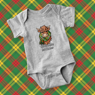 Highland Cow med MacMillan Tartan Scarf T Shirt
