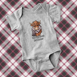 Highland Cow med MacPherson Hunting Tartan Scarf T Shirt