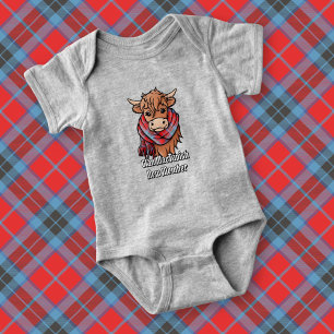 Highland Cow med MacTavish Tartan Scarf T Shirt