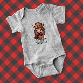 Highland Cow med Rob Roy MacGregor Tartan Scarf T Shirt