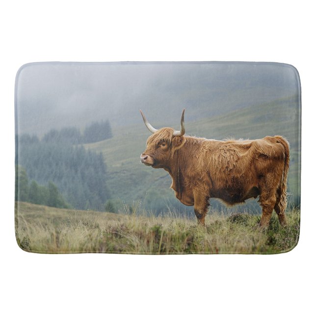 Highland Cow Misty Morgon Badrumsmatta (Framsidan)