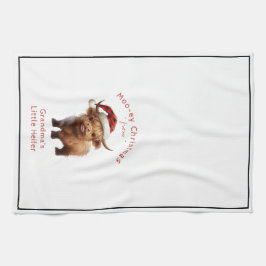 Highland Cow Moo-ey jul Kitchen Towel Kökshandduk