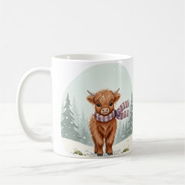 Highland Cow Mug, Cute Animal Art, Farm Animal Gif Kaffemugg