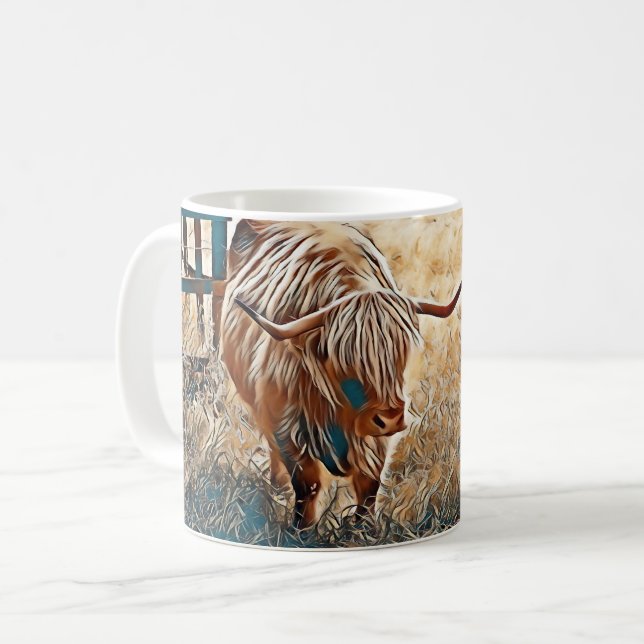 Highland Cow Mugg (Framsida vänster)