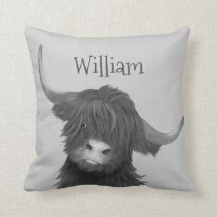 Highland Cow Namn Kudde