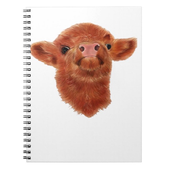Highland Cow Oversized T-Shirt Anteckningsbok (Framsidan)