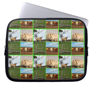 Highland Cow Photo Collage, 10 tums Laptop sleeve