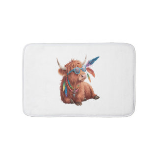Highland Cow Png, Cool Cow Png, Sunglass Badrumsmatta