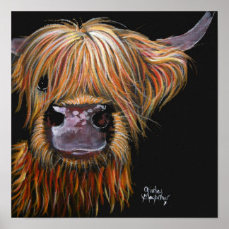 HiGHLaND CoW PRiNT "HeNRY" BY SHiRLeY MacARTHuR Poster