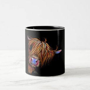 Highland Cow Print Mugg "SuGaR LuMP oN BLaCK "
