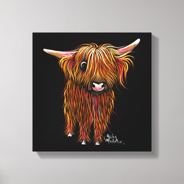 HiGHLaND CoW PRiNT " PoRRiDGe " SHiRLeY MacARTHuR Canvastryck (Framsida)