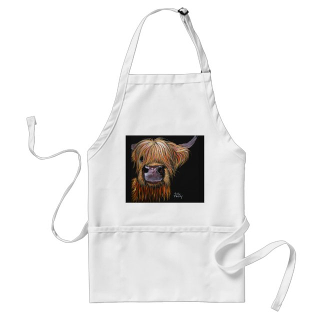 HiGHLaND CoW PRiNT SCoTTiSH ' HeNRY ' APRoN Förkläde (Framsidan)