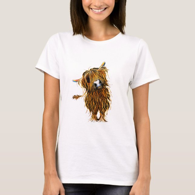 HiGHLaND CoW PRiNT T-SHiRT ' CoooWeee' (Framsida)