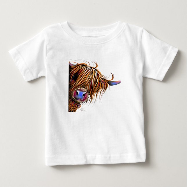 Highland Cow Print T Shirt "SuGaR LuMP " (Framsida)