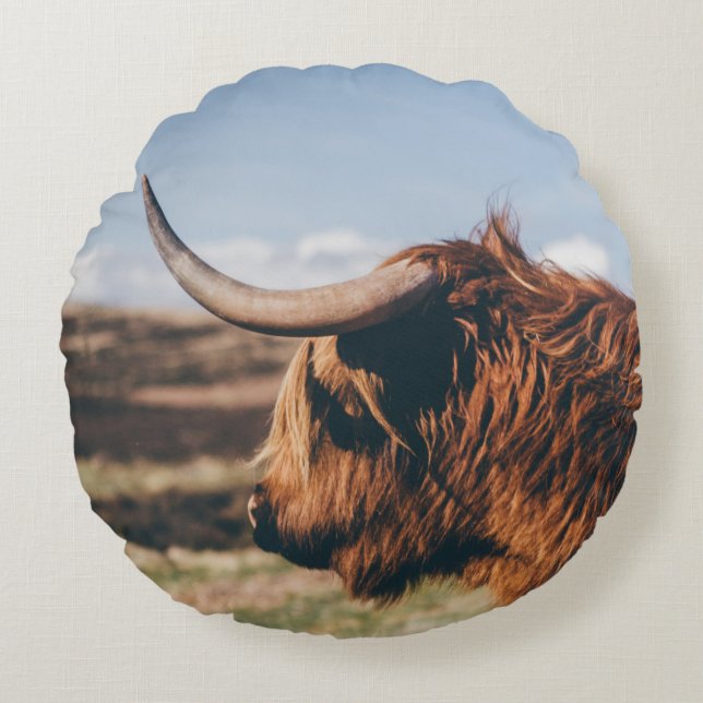 HIGHLAND COW RUND KUDDE (Framsidan)