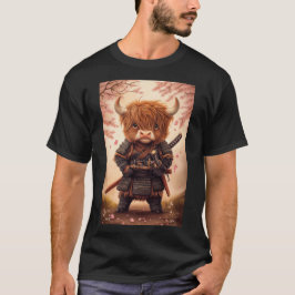 Highland Cow Samurai T Shirt