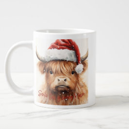 Highland Cow Santa 20 oz Jumbo Coffee Mugg Jumbo Mugg