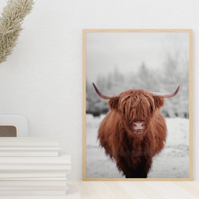 Highland Cow Scotland Rustic Farm Poster (Skapare uppladdad)