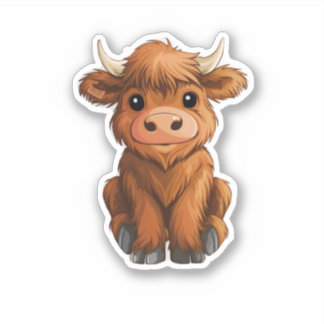 Highland Cow Sticker Klistermärken