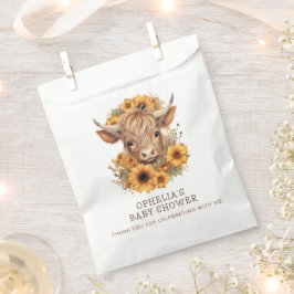 Highland Cow SunblommBaby Shower Tack