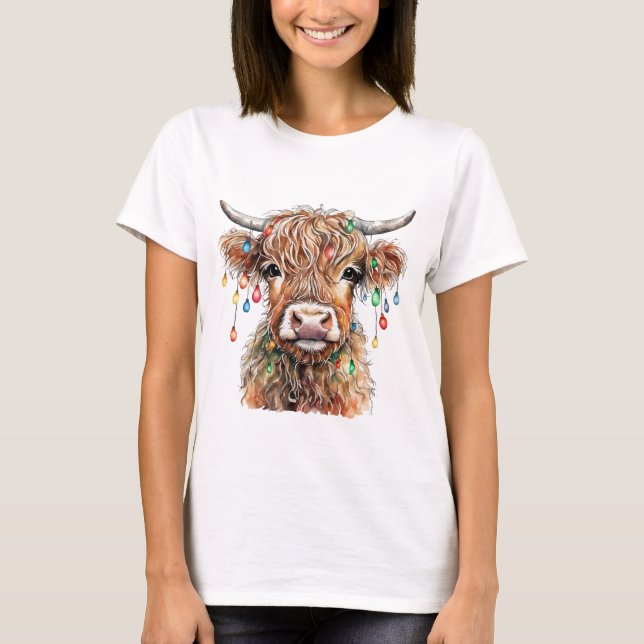 Highland Cow T Shirt (Framsida)