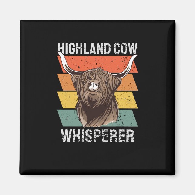 Highland Cow Whisperer Magnet (Framsidan)