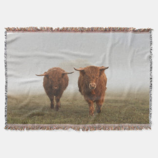 Highland Cow Woven Blanket Filt