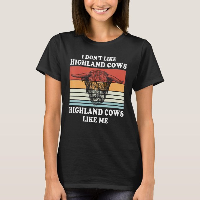 Highland Cows Farmer Animal Cattle Cow T Shirt (Framsida)