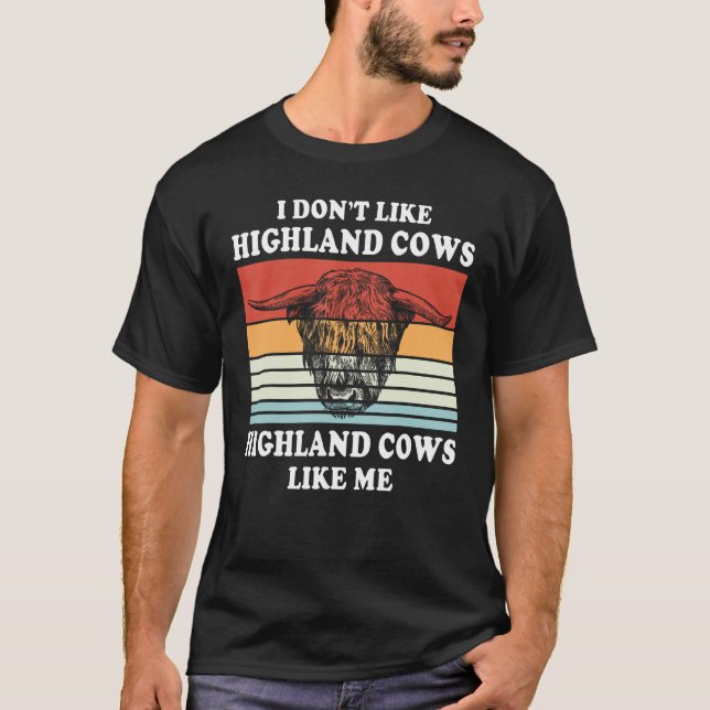 Highland Cows Farmer Animal Cattle Cow T Shirt (Framsida)