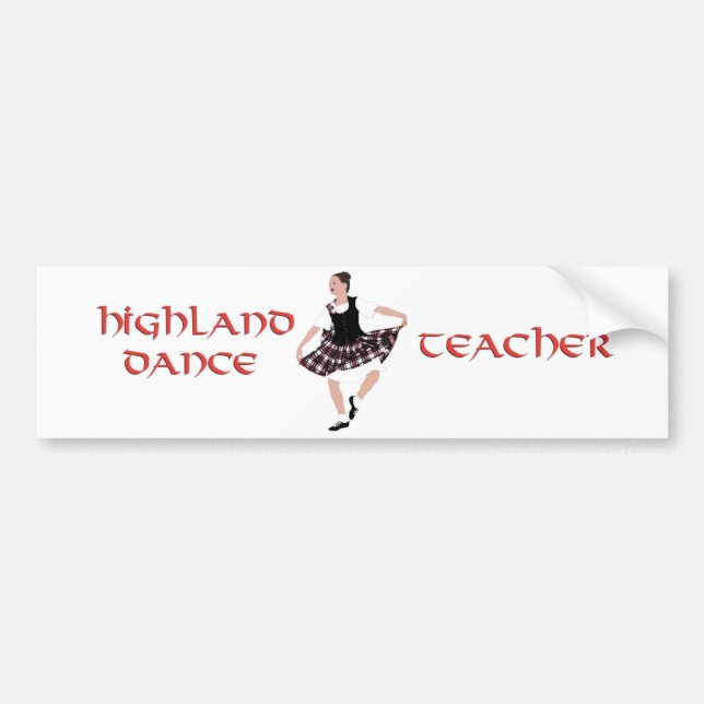 Highland Dance Teacher - Land Dances Bildekal (Framsidan)