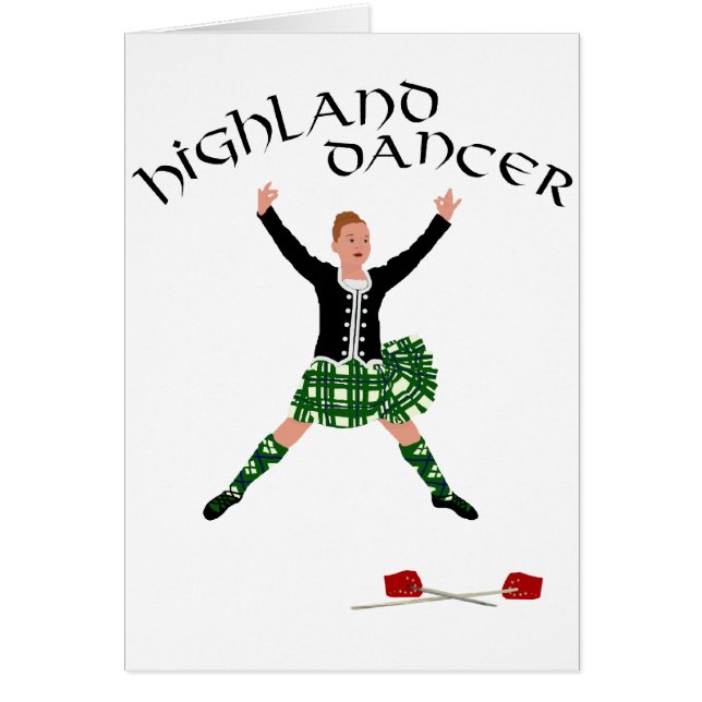 Highland Dancer Ghillie Callum Sword Dance Hälsningskort (Framsidan)