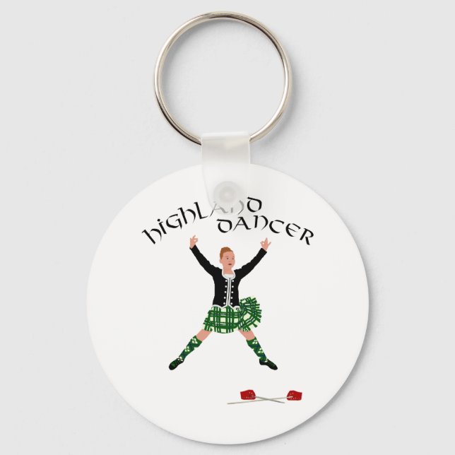 Highland Dancer Ghillie Callum Sword Dance Nyckelring (Framsida)