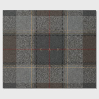 Highland Dispatch Tartan Custom Monogram Gift Wrap Presentpapper