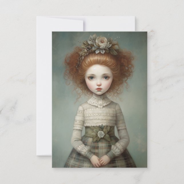 Highland Heartstrings: Scottish Highland Anteckningskort (Framsida)