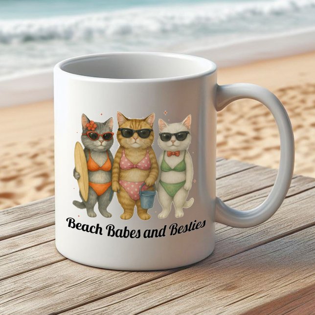 Highland Ko är Hela Problemet Kaffemugg (3 cats mug mockup)