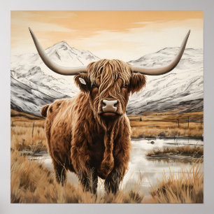 Highland ko Art Poster